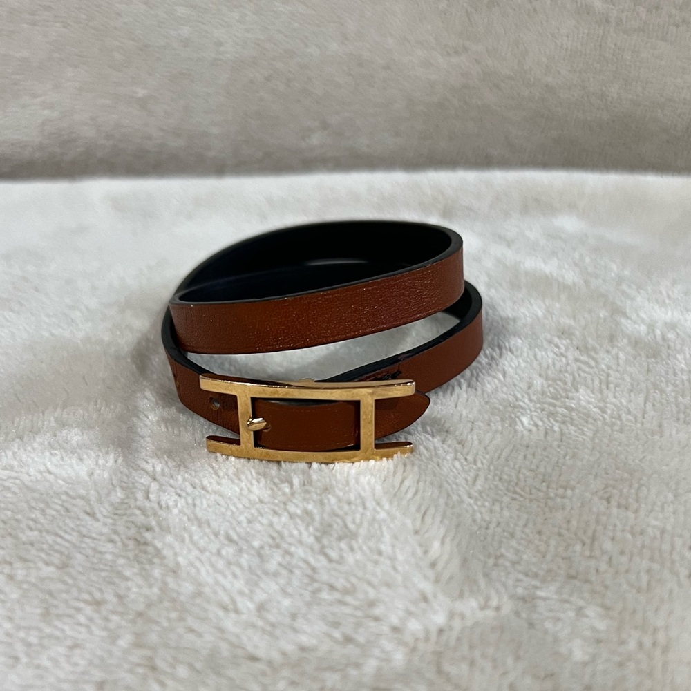 Hermes Behapi Double Tour Wrap Bracelet.